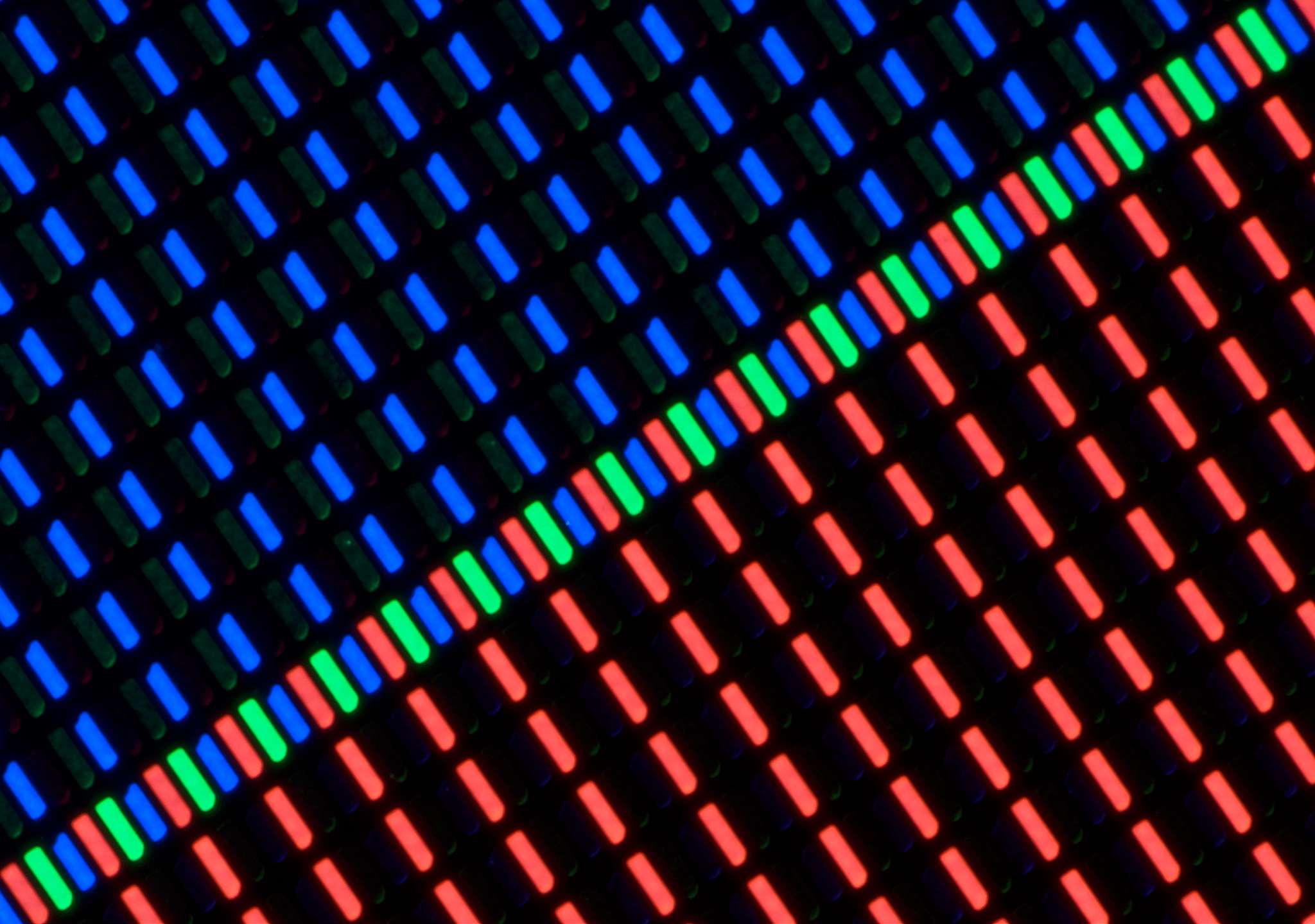 White on red and blue